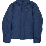 WRANGLER Mens Puffer Jacket Blue Hooded M