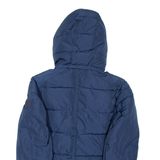 WRANGLER Mens Puffer Jacket Blue Hooded M