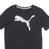 PUMA Mens T-Shirt Black Crew Neck S