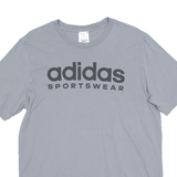 ADIDAS Mens T-Shirt Grey Crew Neck M