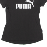 PUMA Womens T-Shirt Black Crew Neck UK 8