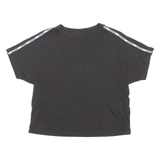 LEVI'S Cropped Womens T-Shirt Black Crew Neck XXS