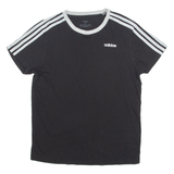 ADIDAS Mens T-Shirt Black Crew Neck S