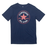 CONVERSE Boys T-Shirt Blue Crew Neck XL