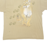 GILDAN'S Big Cat Womens T-Shirt Brown XL