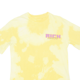 PULL AND BEAR RICK AND MORTY Mens Tie Dye T-Shirt Yellow M