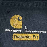 Carhartt Long Sleeve T-Shirt - Large Blue Cotton