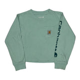 Age 3 Carhartt Long Sleeve T-Shirt - XS Green Cotton