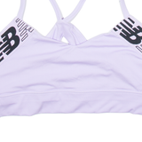 NEW BALANCE Crop Stretch Cross Back Womens Sports Top Purple Sleeveless XL