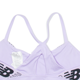 NEW BALANCE Crop Stretch Cross Back Womens Sports Top Purple Sleeveless XL