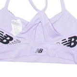 NEW BALANCE Crop Stretch Cross Back Womens Sports Top Purple Sleeveless XL