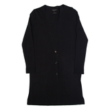 MASSIMO DUTTI Womens Cardigan Black V-Neck Tight Knit XS