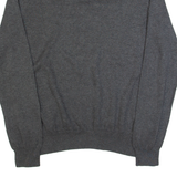 TOMMY HILFIGER Mens Jumper Grey V-Neck Tight Knit M