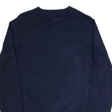 TOMMY HILFIGER Mens Jumper Blue V-Neck Tight Knit S
