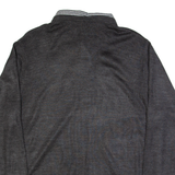 PIERRE CARDIN Mens Jumper Grey Collared Tight Knit 2XL