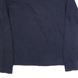 TOMMY HILFIGER Mens Jumper Blue V-Neck Tight Knit M