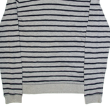 TOMMY HILFIGER Fit Mens Patterned Jumper Grey Striped Tight Knit XL