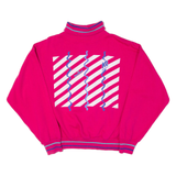 K2 Cropped Womens Sweatshirt Pink Roll Neck M