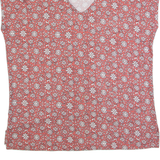 LAURA ASHLEY Womens Printed Top Pink V-Neck Floral UK 12