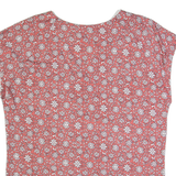 LAURA ASHLEY Womens Printed Top Pink V-Neck Floral UK 12