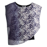MINT VELVET Womens Printed Top Cream Viscose Animal Print UK 12
