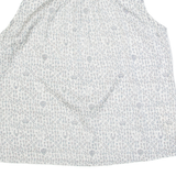 JACK WILLS Womens Printed Vest Cream Sleeveless Crazy Pattern UK 8