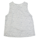 JACK WILLS Womens Printed Vest Cream Sleeveless Crazy Pattern UK 8