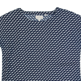 JACK WILLS Womens Printed Top Blue Crazy Pattern UK 10