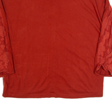 WHITE STUFF Sheer Womens Printed Blouse Red Roll Neck 3/4 Sleeve UK 12