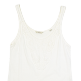 JACK WILLS Womens Vest Cream Sleeveless UK 8