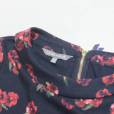 LAURA ASHLEY Womens Printed Top Black 3/4 Sleeve Floral UK 12