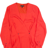 RAG & BONE Womens Blouse Red V-Neck Long Sleeve S