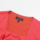 RAG & BONE Womens Blouse Red V-Neck Long Sleeve S