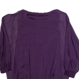 PHASE EIGHT Womens Top Purple 3/4 Sleeve Silk XS