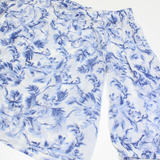 JACK WILLS Sheer Womens Printed Top Blue Off Shoulder Viscose Floral UK 8