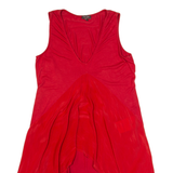PHASE EIGHT Womens Vest Red Sleeveless Silk S