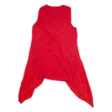 PHASE EIGHT Womens Vest Red Sleeveless Silk S