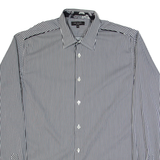 TED BAKER Mens Shirt Black Striped Long Sleeve L