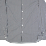 TED BAKER Mens Shirt Black Striped Long Sleeve L