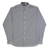 TED BAKER Mens Shirt Black Striped Long Sleeve L