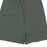 LADY LINE Pleated Womens Casual Shorts Green Slim 90s XS W26