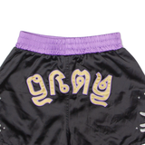 GRMY La Sombra Mens Sports Shorts Black Crazy Pattern S W26