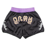 GRMY La Sombra Mens Sports Shorts Black Crazy Pattern S W26