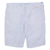 ATP CO Umbrella Print Mens Chino Shorts Blue Crazy Pattern L W36