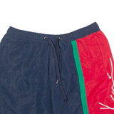 KARL KANI Mens Swimming Shorts Blue Colourblock S W30
