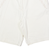 LAURA KENT Womens Chino Shorts Cream 90s Floral XS W26