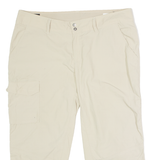 COLUMBIA Outdoor 3/4 Length Womens Trousers Beige Regular Straight W36 L21