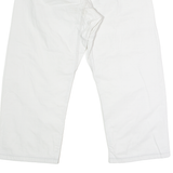 FROTA ACADEMY Mens Canvas Trousers White Relaxed Wide-Leg W34 L24