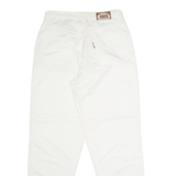 NORWISS Womens Trousers White Regular Straight W30 L31