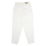 NORWISS Womens Trousers White Regular Straight W30 L31
